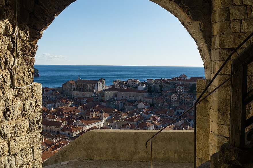 Dubrovnik old town seen from Minčeta Tower