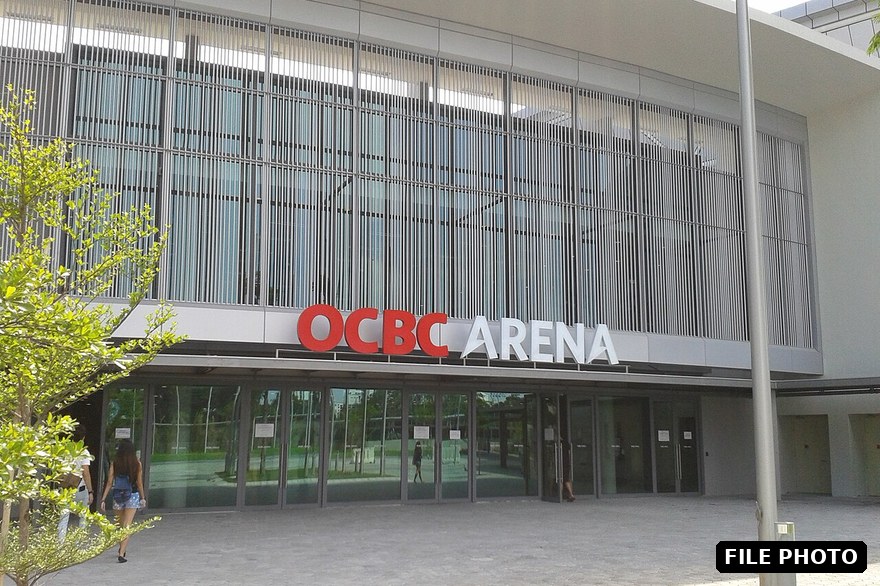 The OCBC Arena entrance in Singapore, pictured in 2014